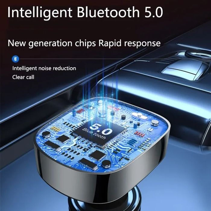 Transmiter FM szybka ładowarka Bluetooth 5.0 audio MP3 BT 2X USB