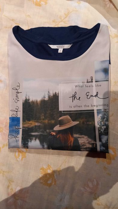 Camisola de meia estação, azul marinho c estampado à fr, S - Tiffosi