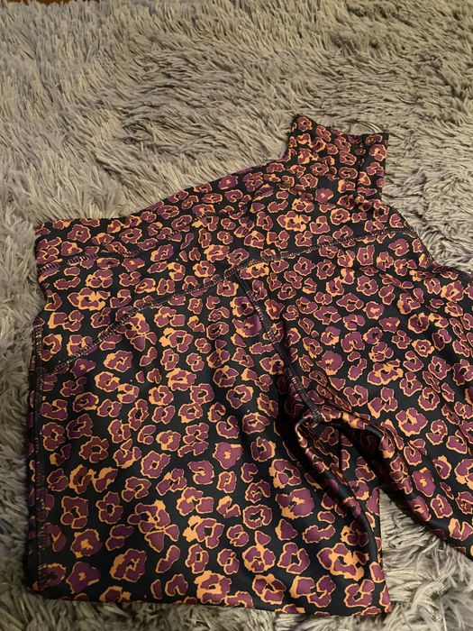 Legginsy sportowe gym panterka szare