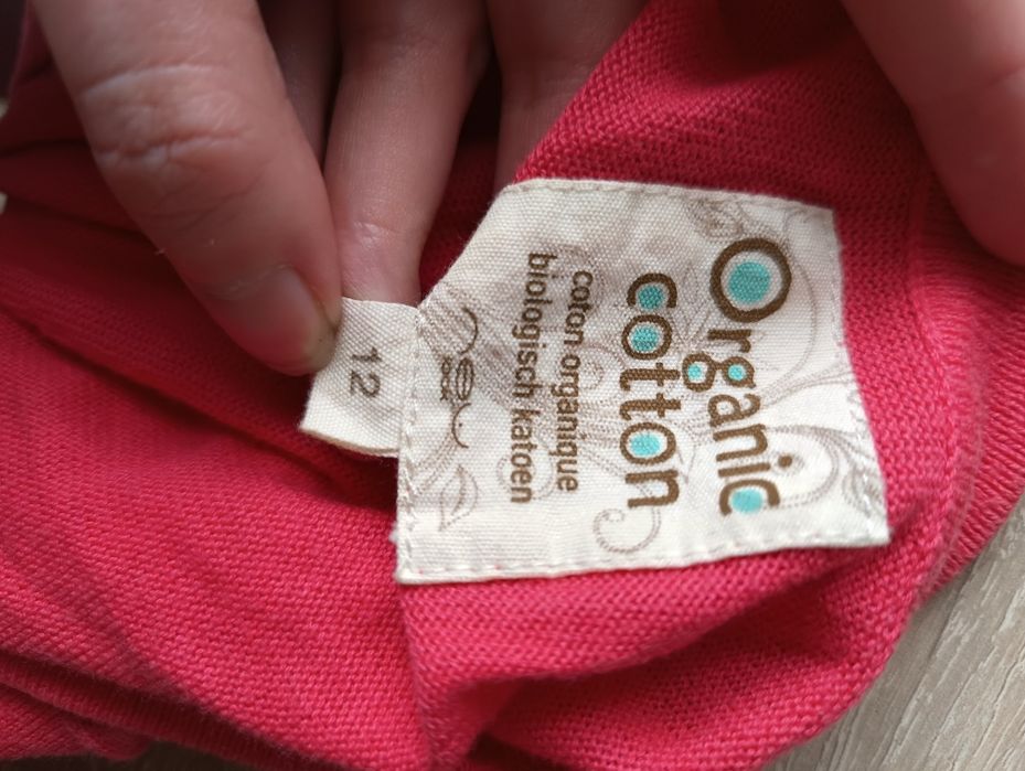 Kardigan L 40 Cotton organic na guziki sweterek narzutka dekold V