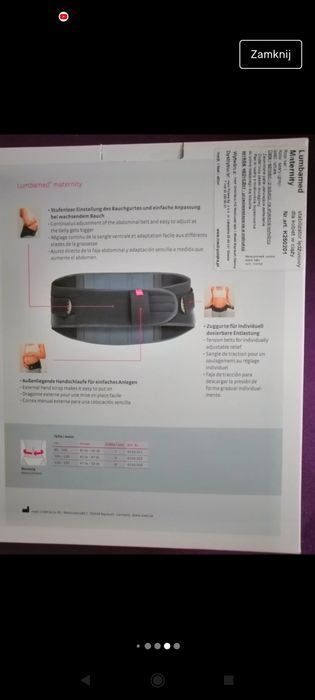 Pas ciążowy Lumbamed materinty S