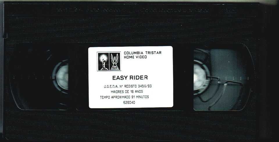 EASY RIDER VHS Movie Peter Fonda Dennis Hopper - Portugal - 1993