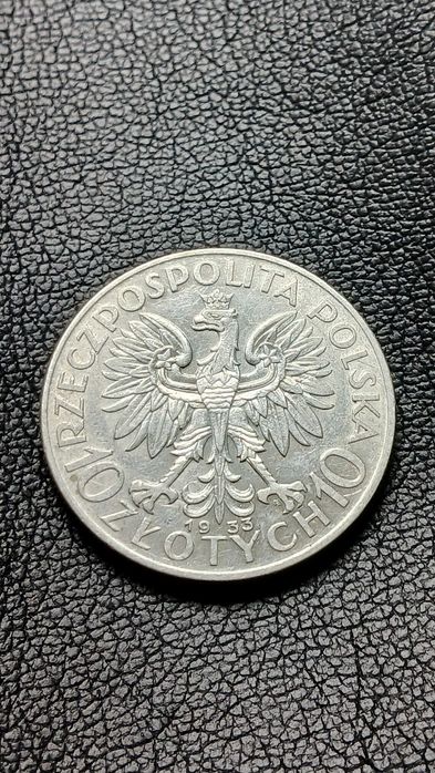 10 złotych 1933 srebro, Głowa Kobiety, Polonia