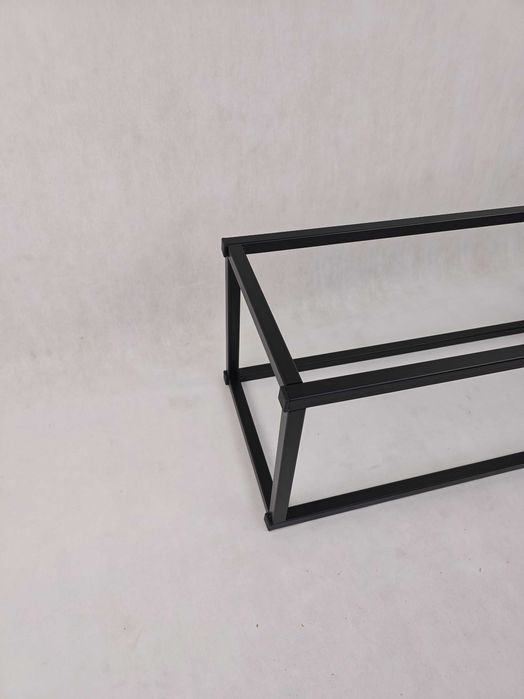 Kwietnik spawany loft masywny duży blat 30x30 stojący stojak na donice