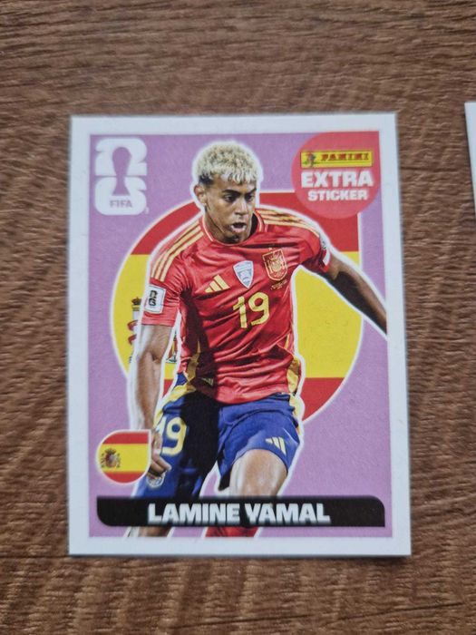Cromo Lamine Yamal e Doku Extra extra sticker roxo panini