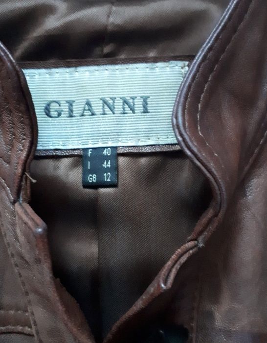Kurtka skórzana włoska marki GIANNI - rozmiar 38/40, ELEGANCKA !!!