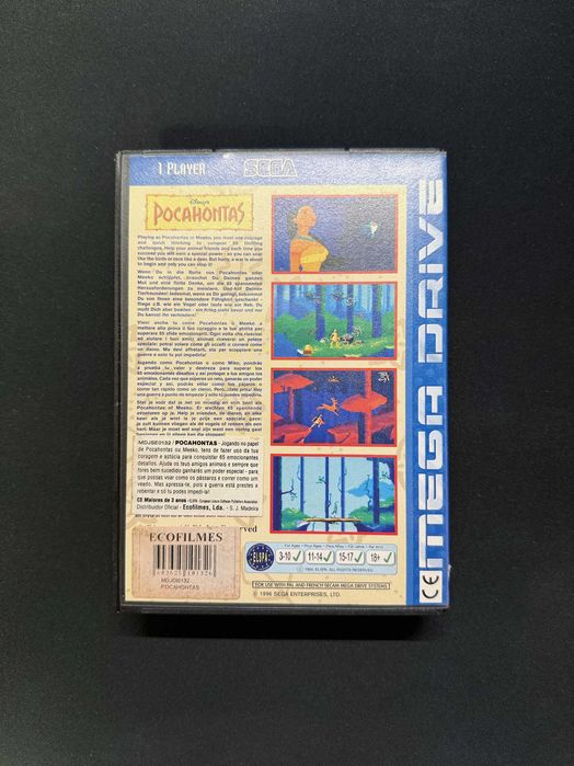 Jogo Disney Pocahontas Sega Mega Drive (PAL) - CIB - RARO!