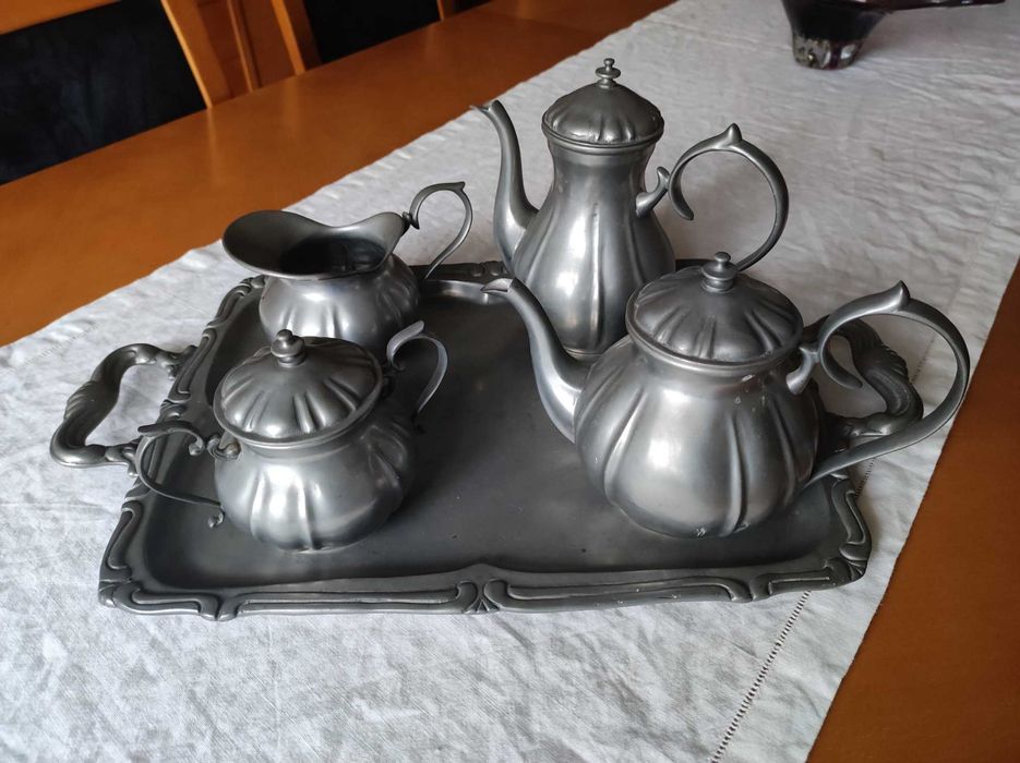 Estanho - serviço de chá