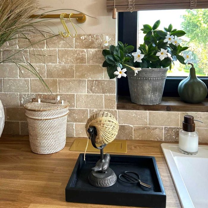 TRAWERTYN classic | bębnowane krawędzie | 15x7,5x1 cm