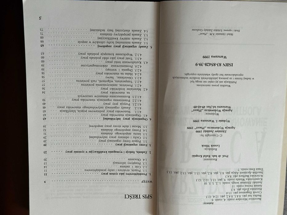 Zarządzanie pracą. Organizowanie, planowanie, motywowanie, kontrola