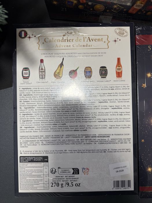 Адвент календар Abtey/ шоколадні пляшечки