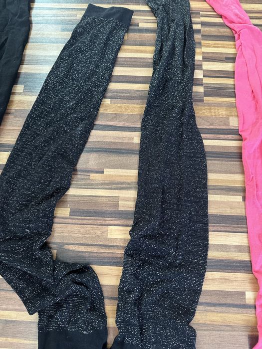 Rajstopy bez stóp damskie czarne kolorowe getry dziewczęce S 38 M 40