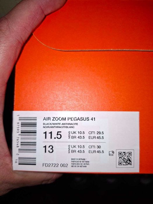 ОРИГІНАЛ100%! Чоловічі кросівки Nike Pegasus 41 FD2722-002 US-11.5
