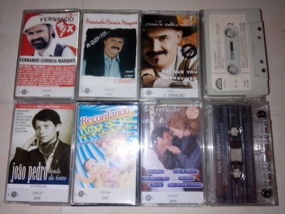 cassetes de musica Jose Malhoa, Luis Filipe Reis e outros