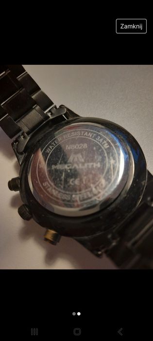 Czarny zegarek MEGALITH
