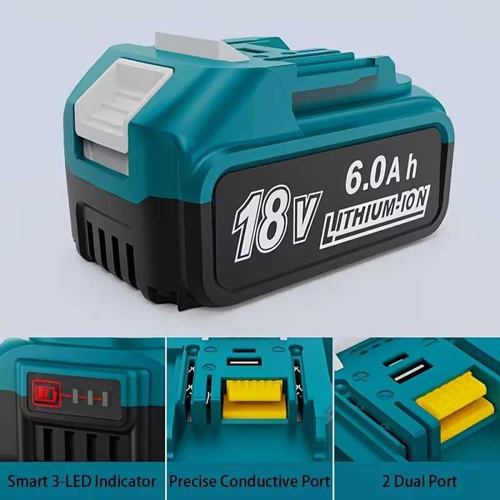 Акумулятор батарея Makita 18V 6Ah BL1860B LXT Аналог з LED НОВИЙ