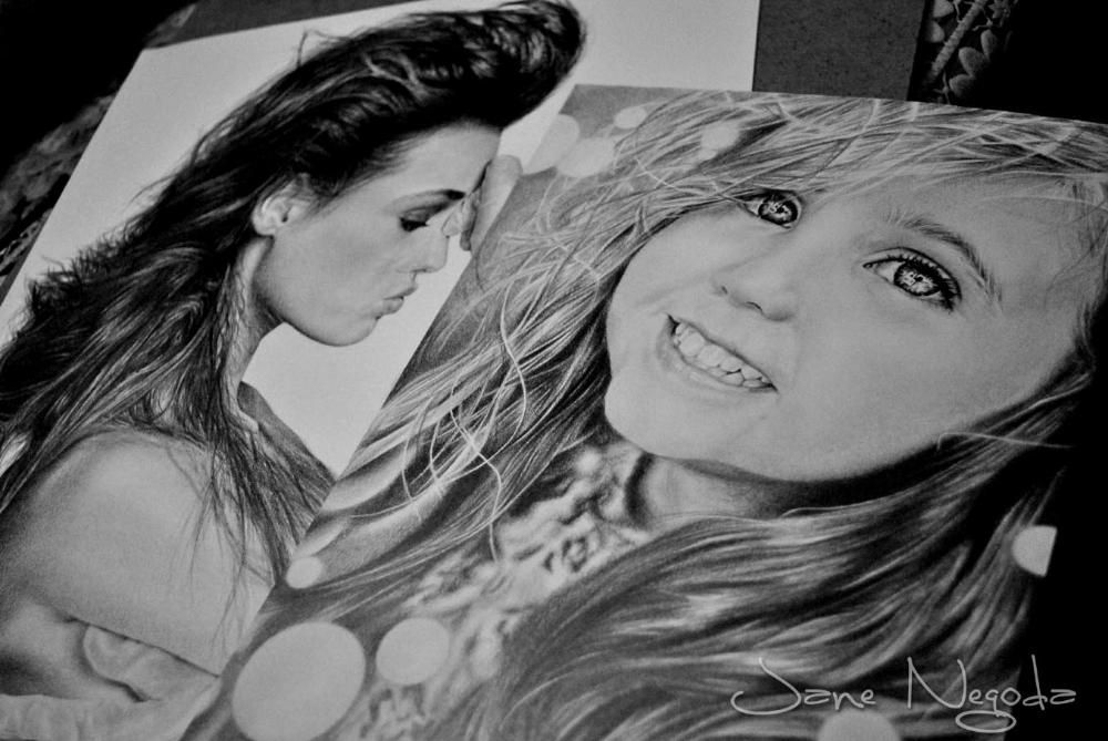 Портрет девочки-мечтательницы. Простой карандаш. Реализм.