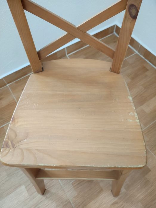 Cadeira de alimentação pinho