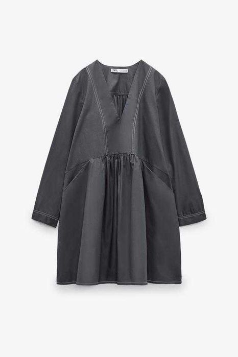 Коротка сіра сукня Zara
