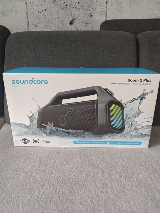 Potężny Głośnik Bluetooth Soundcore Boom 2 Plus (140W, IPX7) – Stan Idealny!