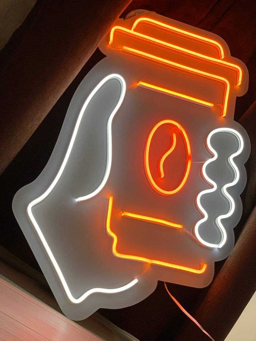 Неонова вивіска по макету, вивіска неон, неоновая вывеска