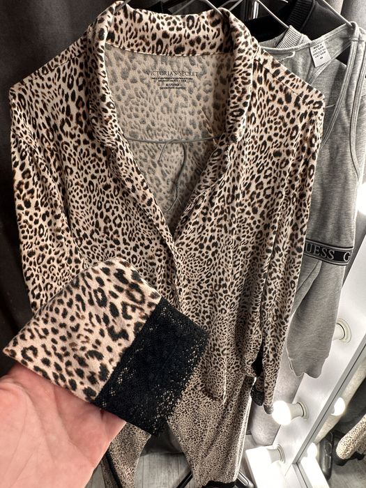 Піжама Victoria's Secret Modal Lace Long PJ Set Leo print