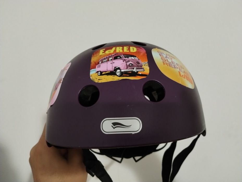 Dziecięcy kask rowerowy crivit 48-54 cm ze światełkiem