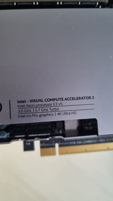 Intel Visual Compute Accelerator 2 VCA1585LMV 6x16 GB DDR4 RAM 96GB