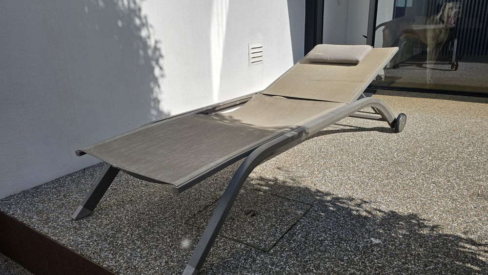 4 Espreguiçadeiras aluminio com danos