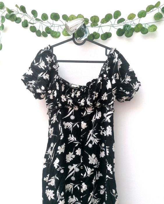 Vestido Preto Florido