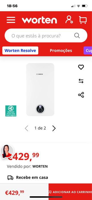 Esquentador Ventilado NOVO