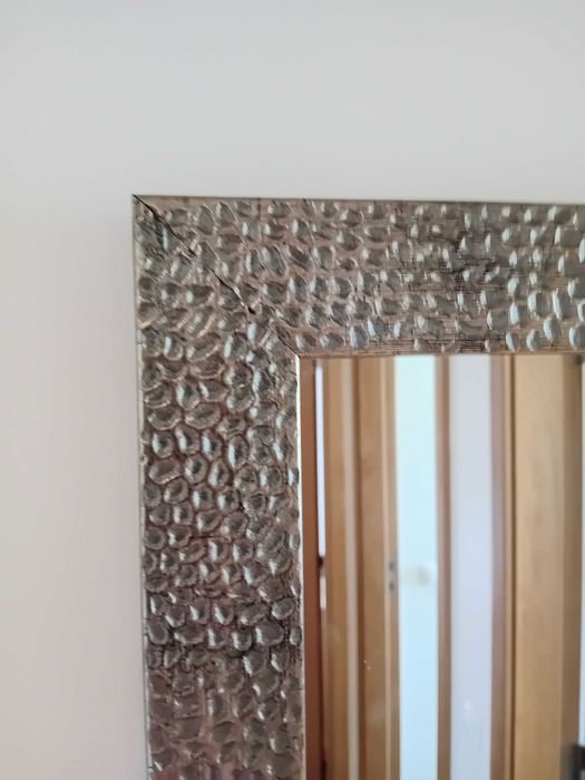 Espelho moldura com moldura metalizada 160cm x 40cm