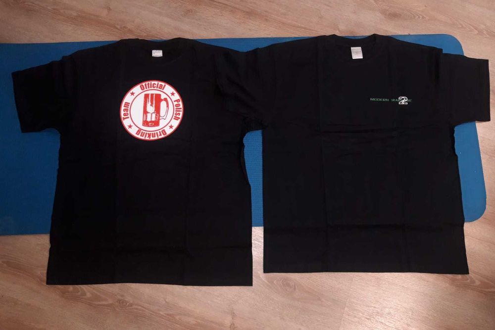 r. XL zestaw NOWE T-shirty: Polish Drinking Team i Modern warefare