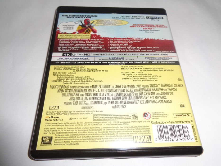 DEADPOOL 2 /Blu Ray 4K/