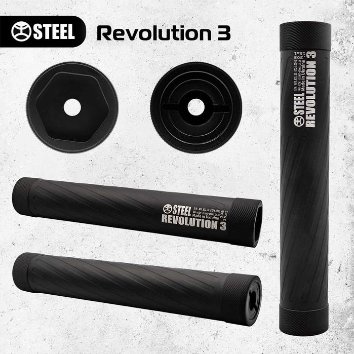 Інтегрований саундмодератор STEEL REVOLUTION 3 223, 6.5, 308, 30-06