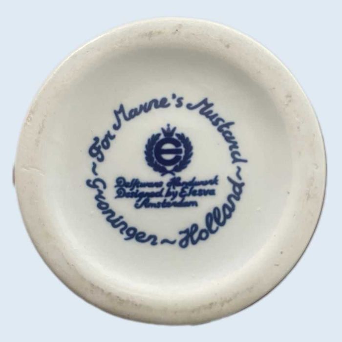 Pote de mostarda holandesa Porcelana Delftware