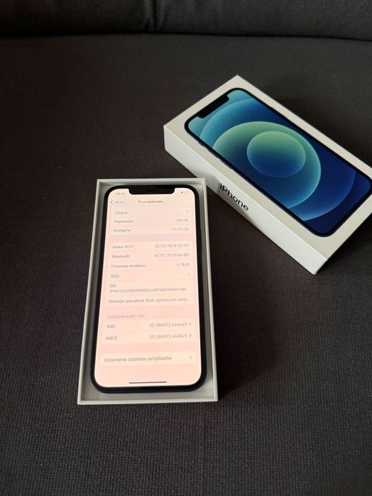 iPhone 12 Blue 128GB Bateria 100%