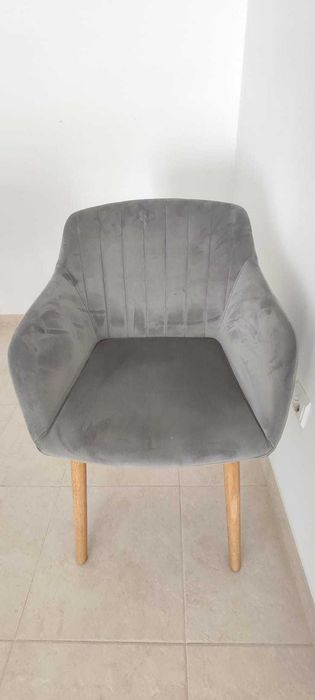 Conjunto de 6 cadeiras em veludo