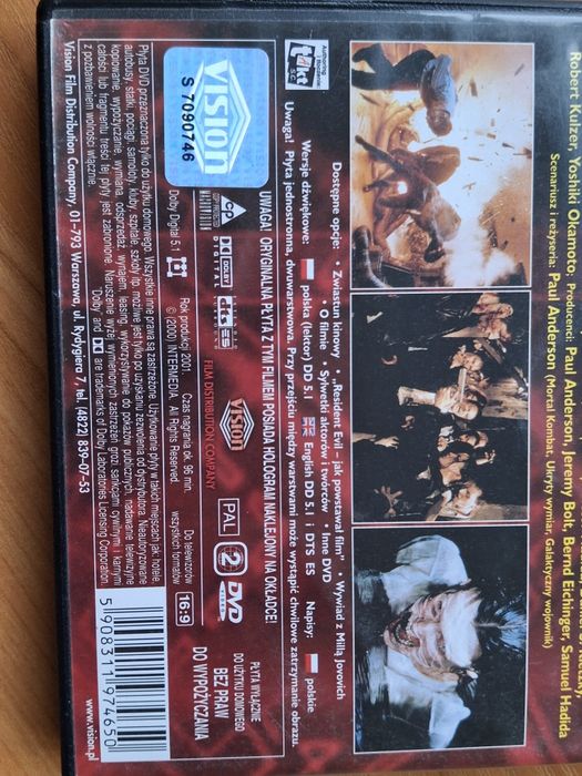 DVD film Resident Evil 2002 (Milla Jovovich)