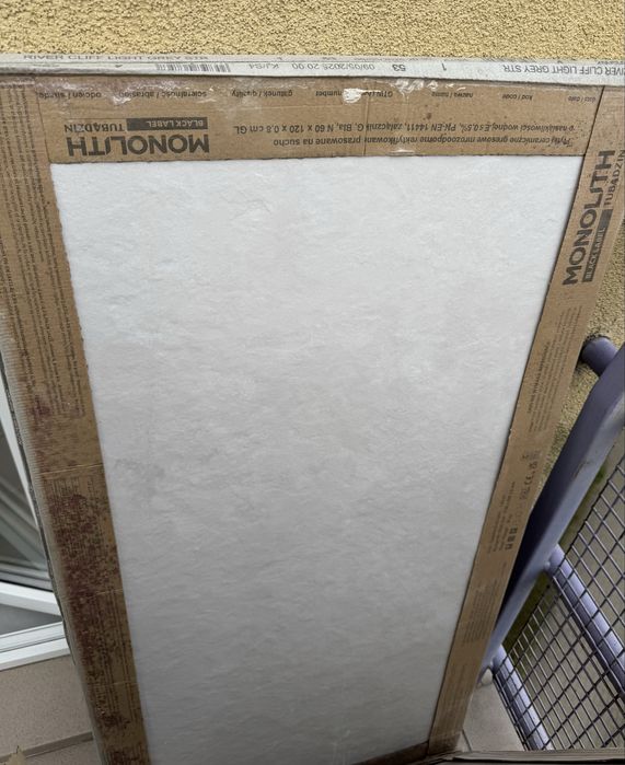 Płytka płyta gresowa river cliff light grey Tubądzin 120x60 gres mat