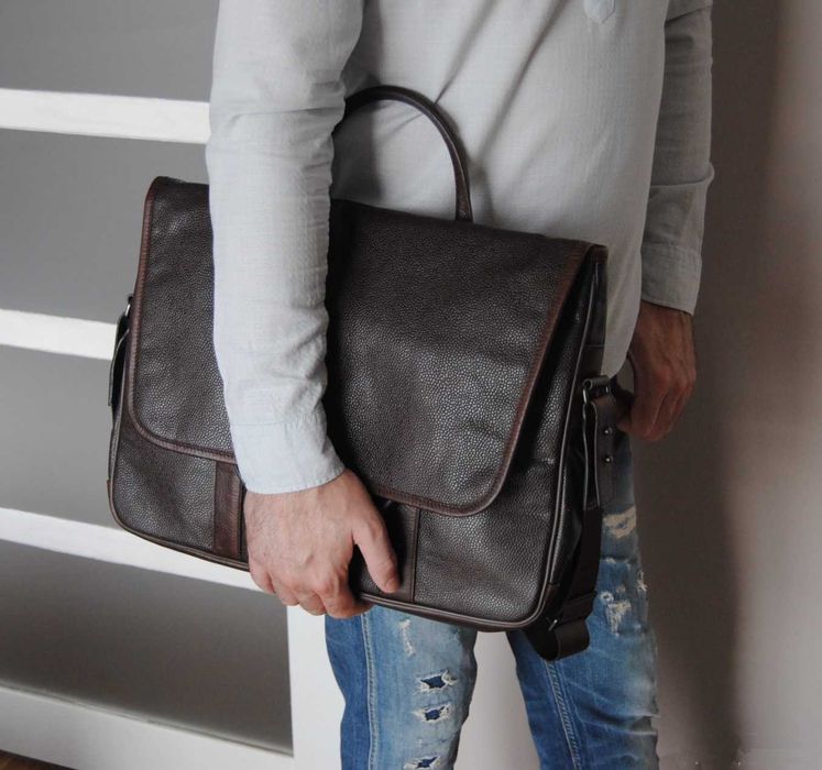 Шкіряна чоловіча сумка портфель Alfred Dunhill / кожаная сумка