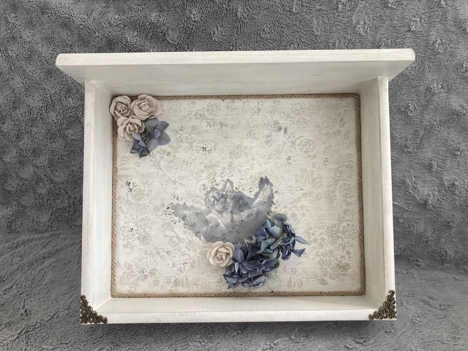 Szuflada ozdobna, anioły, ala antyk, vintage