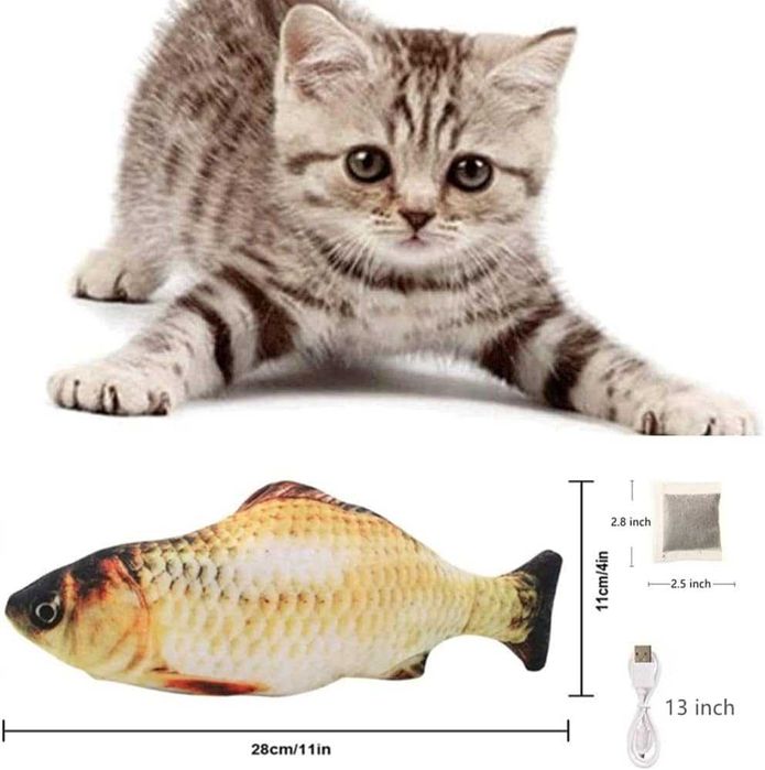 Vários peixes interativos brinquedo para gatos com MOVIMENTO - NOVO