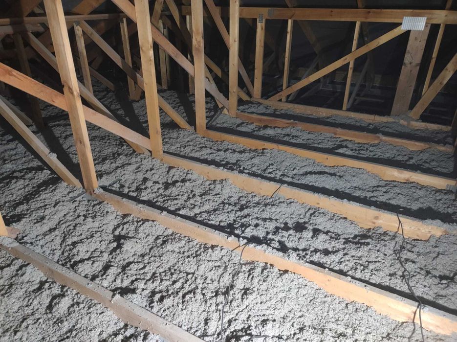 Ocieplenie poddasza – wdmuchiwanie celuloza/wełna, Inowrocław