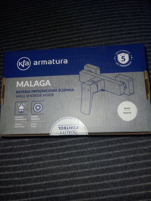 Bateria prysznicowa ścienna  malaga kfa