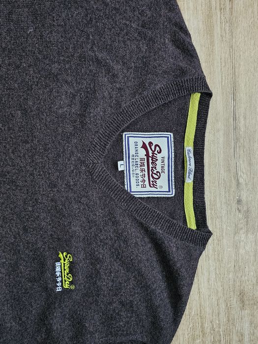 sweter SUPERDRY Japan Cashmere Blend kaszmirowy r. L - jak NOWY