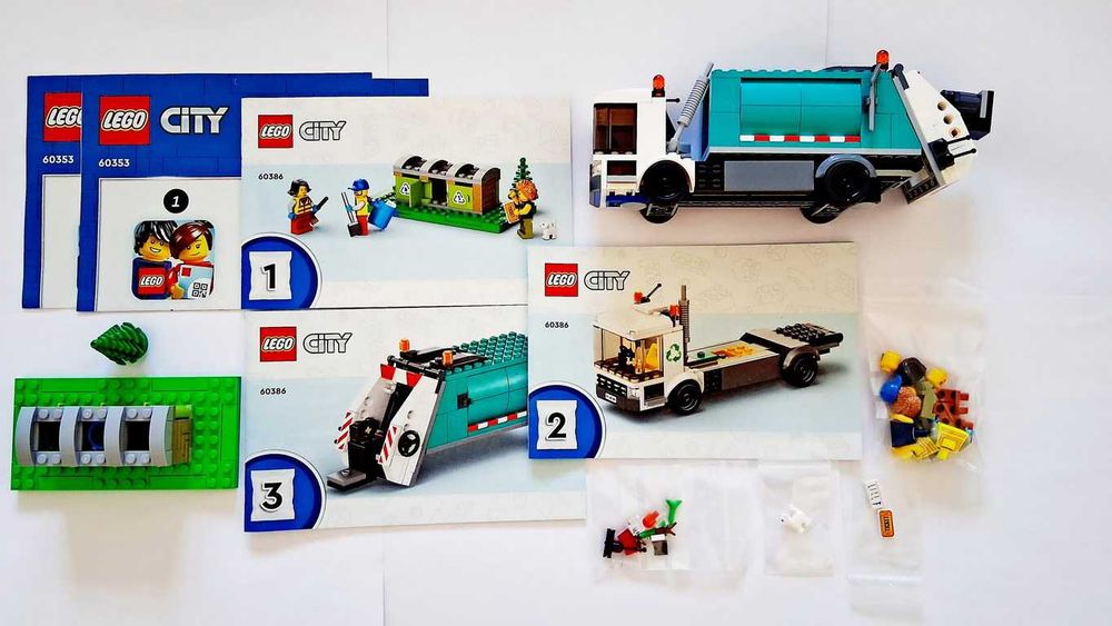 Lego City 60386 Recycling Truck em peças novas montado