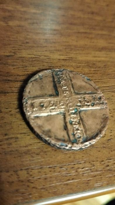 П'ять копійок Хрестовик 1725 р. Оригінал