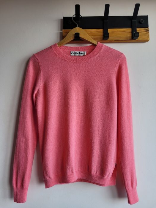 Danefæ różowy sweter 100% kaszmir S