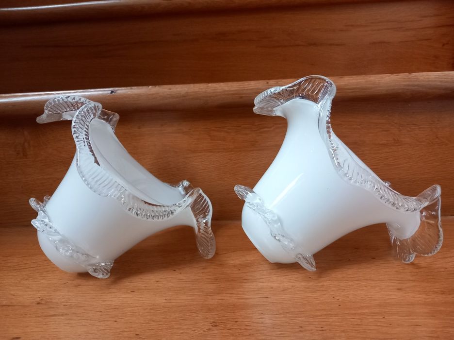 Par de abat-jours vintage em vidro